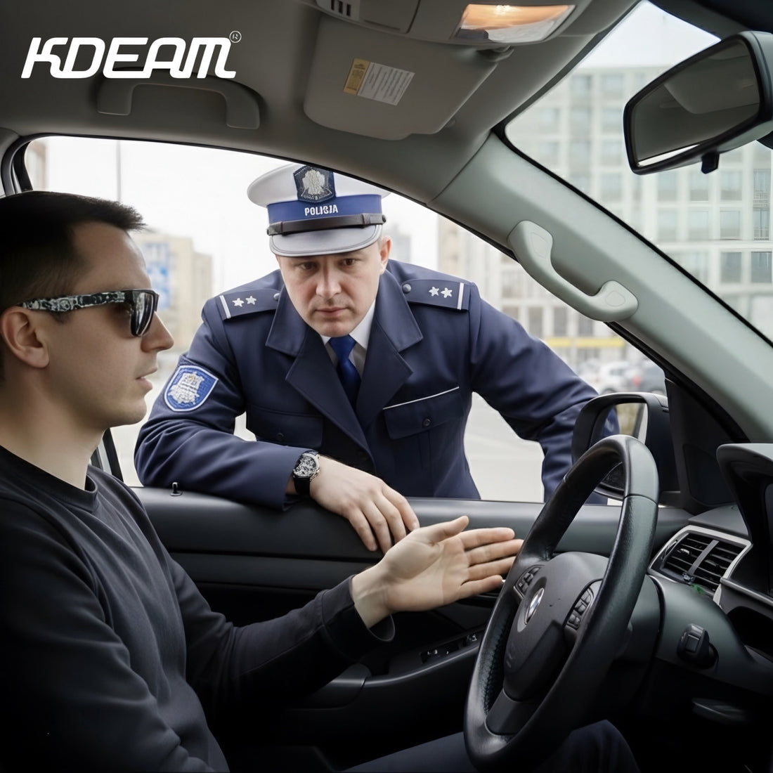 Mandat za jazdę w okularach?