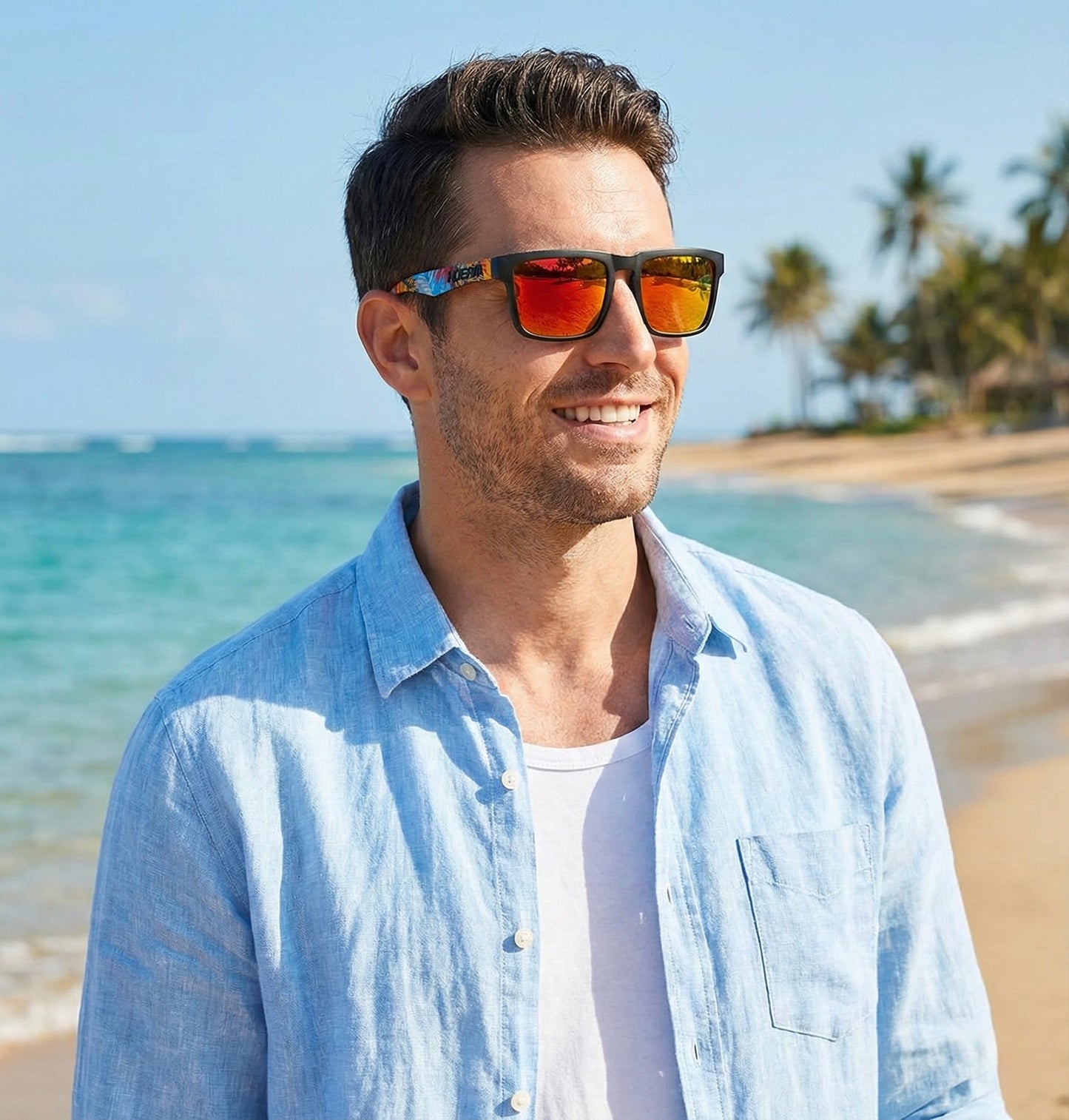 Okulary Przeciwsłoneczne Polaryzacyjne KDEAM Navi Orange